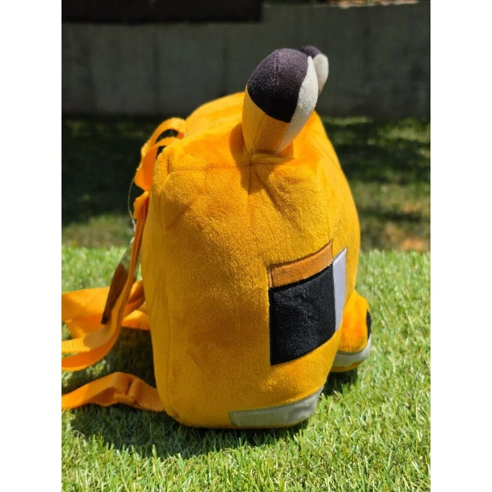 Minecraft Fox 12.5” Orange Plush Backpack New With Tags Small Zippered Pouch